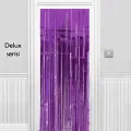 Işıltılı Duvar ve Kapı Perdesi Mor 100x200 cm