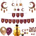 İyi Kandiller Ramazan Bordo Dekor Seti 8 Parça