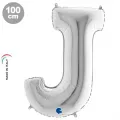 J Harf Folyo Balon – Gümüş – 100 cm (40 inch)