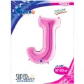 J Harf Folyo Balon – Pembe – 100 cm (40 inch)
