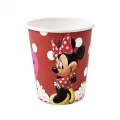 Minnie Mouse Kırmızı Karton Bardak (8 Adet)