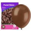 Kahverengi Pastel Balon 100 Adet