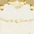 Kaligrafi Hoş Geldin Ramazan Yazısı Gold