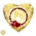 Kalp Gold Folyo Balon 45 cm