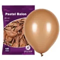 Karamel Rengi Pastel Balon 100 Adet