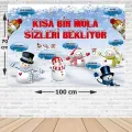 Kardan Adam Temalı Kısa Bir Mola Afişi 70*100 cm