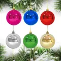 Karışık Renk Top Yılbaşı Ağaç Süsü 6 Adet 5 cm