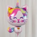 Kedi Unicorn Folyo Balon Pembe 92*60 cm