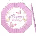 Kelebek Pinyata Pembe 42 cm + Sopası