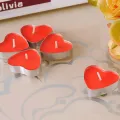 Kırmızı Kalp Tealight Mum 10 Adet