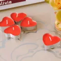 Kırmızı Kalp Tealight Mum 50 Adet