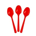 Kırmızı Plastik Kaşık Lüks (25 adet)