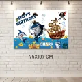 Korsan Köpekbalığı Doğum Günü Afişi (75x107 cm)