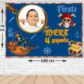 Korsan Temalı Doğum Günü Parti Afişi 70x100 cm