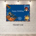 Korsan Temalı Doğum Günü Parti Afişi (75x107 cm)