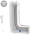 L Harf Folyo Balon – Gümüş – 100 cm (40 inch)
