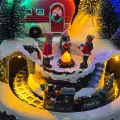 Led ışıklı Müzikli Hareketli Tren Yılbaşı Kampı Dekor
