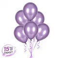 Lila Balon Metalik (15 Adet)