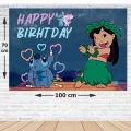 Lilo ve Stiç Doğum Günü Afişi Fotosuz 70*100 cm