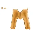 M Harf Folyo Balon – Gold – (35 cm - 16 inch)