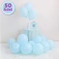 Makaron Balon Mavi 50 Adet