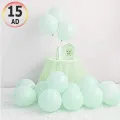 Makaron Balon Mint Yeşili 15 Adet