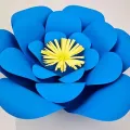 Mavi Kağıt Çiçek 1 Adet (30 cm)