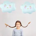 Mavi Mutlu Bulut Folyo Balon 72x56 cm