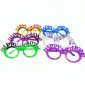 Metalik Karışık Renkli Happy Birthday Gözlük (1 Adet)