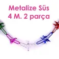 Metalize Zincir Süs Renkli (4 m.)