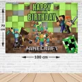 Minecraft Doğum Günü Afişi Fotosuz 70*100 cm