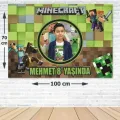 Minecraft Doğum Günü Parti Afişi 70*100 cm