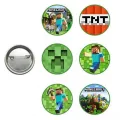 Minecraft Hediyelik Parti Rozeti (6 adet)