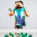 Minecraft Steve Folyo Balon (90x70 cm)