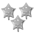 Mini Yıldız Folyo Balon Gümüş 3 Adet (10 inc-25 cm)