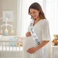 Mom To Be Kuşak Beyaz Üzeri Gümüş