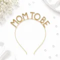 Mom To Be Taşlı Lüks Taç Gold