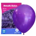 Mor Balon Metalik 100 Adet
