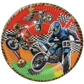 Motosiklet Temalı Karton Tabak (8 adet)