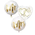 Mr & Mrs Kalp Folyo Balon Seti (3 Adet)