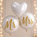 Mr & Mrs Kalp Folyo Balon Seti (3 Adet)
