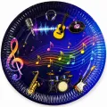 Müzik Temalı Karton Tabak (8 Adet)