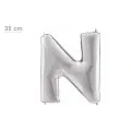 N Harf Folyo Balon – Gümüş – (35 cm - 16 inch)