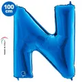 N Harf Folyo Balon – Mavi – 100 cm (40 inch)
