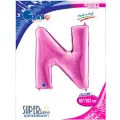 N Harf Folyo Balon – Pembe – 100 cm (40 inch)