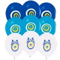 Nazar Boncuklu Renkli Balon 15 Adet