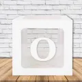 O - Harfi Şeffaf Kutu Beyaz 25 cm