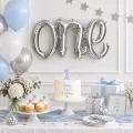 One Folyo Balon Gümüş (38x110 cm)