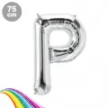 P - Harfi Folyo Balon Gümüş (75 cm)
