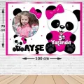 Panda Doğum Günü Parti Afişi Kız 70*100 cm